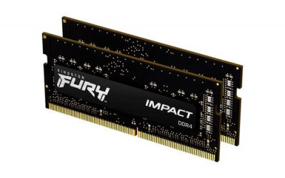 KINGSTON TECHNOLOGY Kingston Fury Impact - 2x8 Go - DDR4 2666 MHz - CL15 Noir