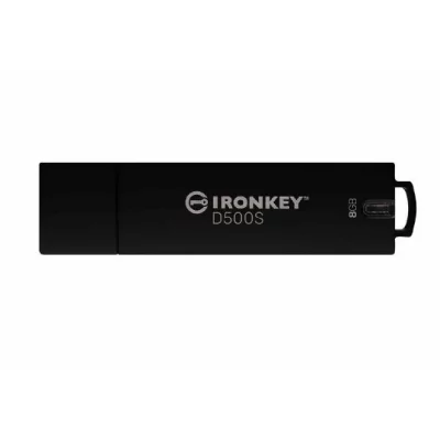 KINGSTON  IronKey D500S - Cl&eacute; USB - chiffr&eacute; - 8 Go - USB 3.2 Gen 1 - Conformit&eacute; TAA