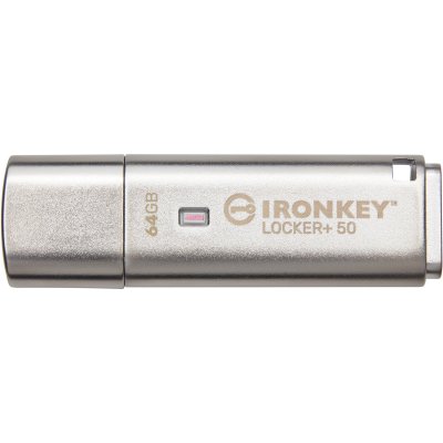 KINGSTON  Ironkey Locker 64gb Pendrive Argent&eacute;