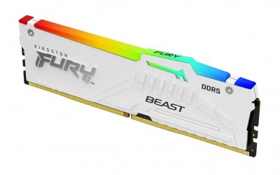 KINGSTON  technology fury 16 go 5600 mt/s ddr5 cl36 dimm beast white rgb expo KF556C36BWEA-16