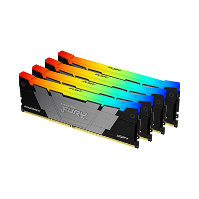 KINGSTON  Technology FURY 32 Go 3600 MT/s DDR4 CL16 DIMM (Kits de 4) Renegade RGB - Neuf