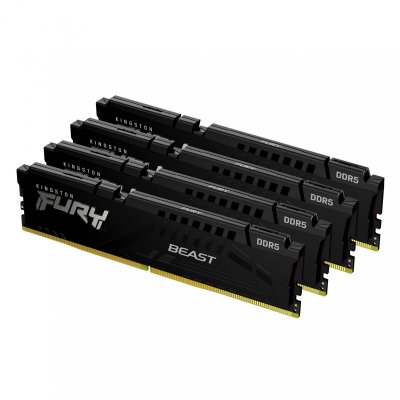 KINGSTON  Technology FURY 64 Go 5200 MT/s DDR5 CL40 DIMM (Kits de 4) Beast Black XMP