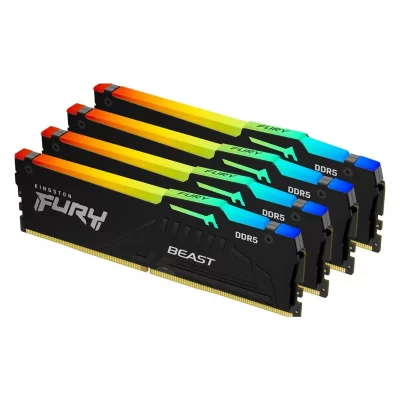 KINGSTON  technology fury 64 go 6000 mt/s ddr5 cl40 dimm (kits de 4) beast rgb xmp KF560C40BBAK4-64