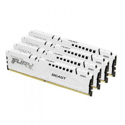 KINGSTON  Technology FURY Beast 128 Go 5600 MT/s DDR5 CL40 DIMM (Kits de 4) White XMP - Neuf