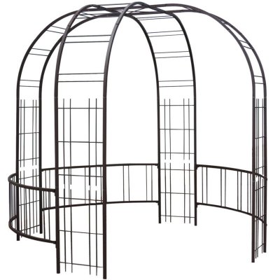 LOUIS MOULIN Kiosque premium tube CAR25 fer vieilli - 265x250 cm - Acier &eacute;poxy