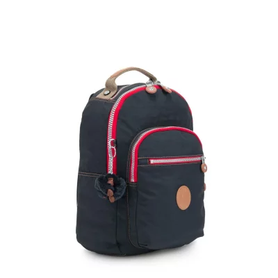 KIPLING  Sac &agrave; dos 'Basic Clas Seoul' beige fonc&eacute; / bleu nuit / rouge