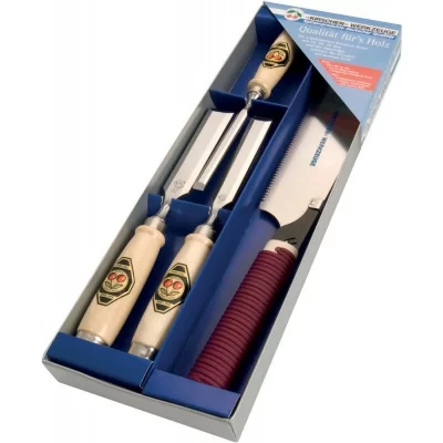 KIRSCHE n jeu de 4 ciseaux &agrave; bois 1195sb + scie du japon,en carton DFX-433407