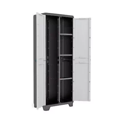 KIS  Armoire de rangement utilitaire Linear - 68 x 39 x 173 cm - Noir et gris