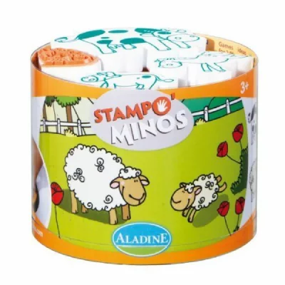ALADINE Kit 10 tampons enfant Stampo'minos Ferme -  - couleur variant