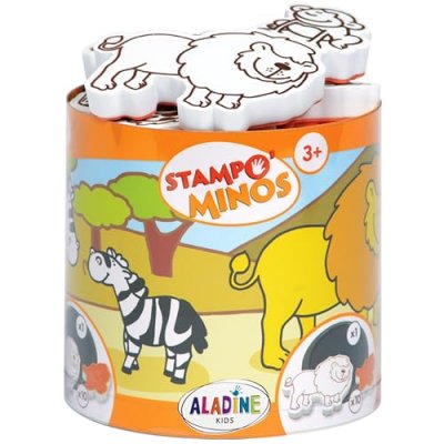 SYLVANIAN Kit 10 tampons enfant Stampo'minos Savane - Aladine - couleur variant