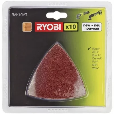 RYOBI Kit 10 triangles abrasifs  multitool OnePlus RAK10MT
