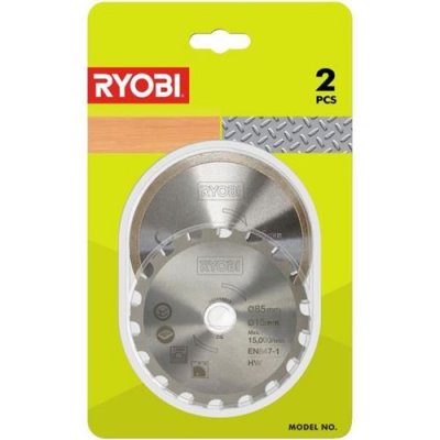RYOBI Kit 2 lames  bois/ m&eacute;tal + carrelage pour scie multi-mat&eacute;riaux - RAKMMS02K
