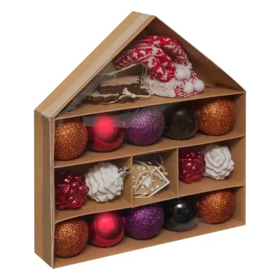 ATMOSPHERA Kit 28 Pi&egrave;ces D&eacute;co de No&euml;l Gnome 25cm Multicolore