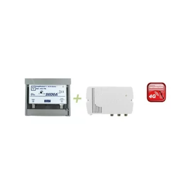 GENERIQUE Kit Ampli 1 Entree Uhf + Alim 2 Sorties Pour Tv Audio Telephonie - 194796