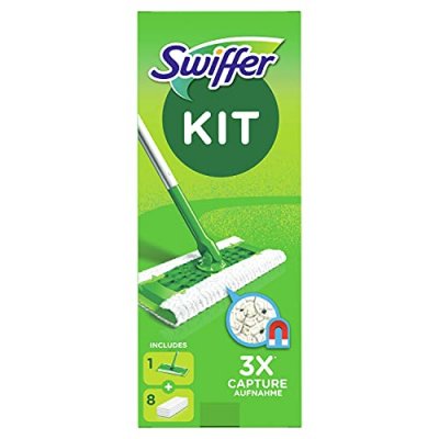 SWIFFER Kit balai  + 8 lingettes Dry