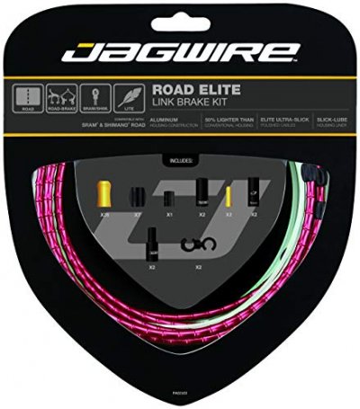 JAGWIRE Kit cable et gaine route  road elite link pour freins rouge