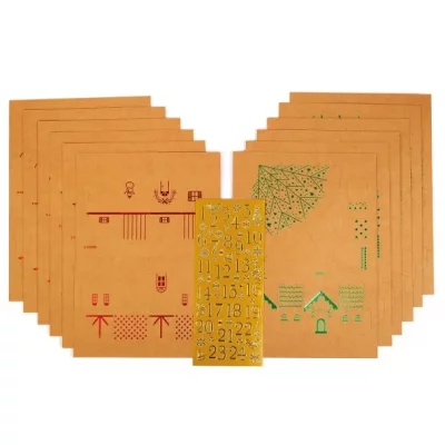 GRAINE CREATIVE Kit Calendrier de l'Avent - Village Kraft