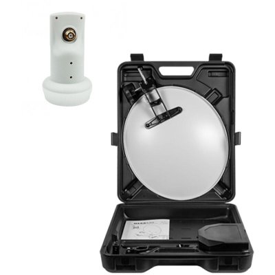 MEGASAT KIT CAMPING CAR Parabole 35 CM + LNB Single 0,1dB Best Germany HG101