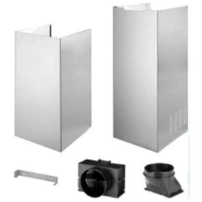WHIRLPOOL Kit chemin&eacute;e x2 + d&eacute;flecteur + raccord pour hotte  inox
