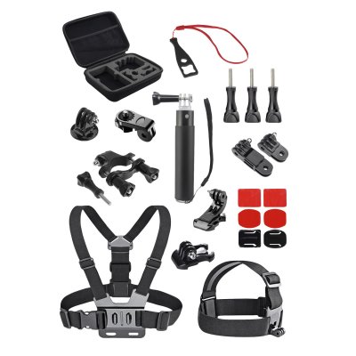 T NB Kit complet de 23 accessoires universel pour cam&eacute;ra sport - SPACBOX23
