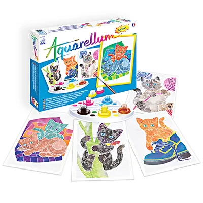 SENTOSPHERE Kit cr&eacute;atif Aquarellum Junior Chatons SentoSph&egrave;re