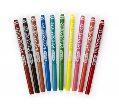 CRAYOLA Kit cr&eacute;atif  10 feutres parfum&eacute;s lavables &agrave; dessiner