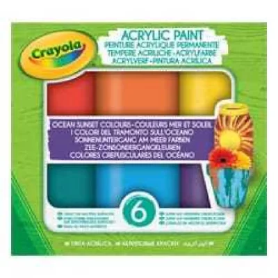 CRAYOLA Kit cr&eacute;atif  acrylic paint couleurs mer et soleil FC-1-13285994