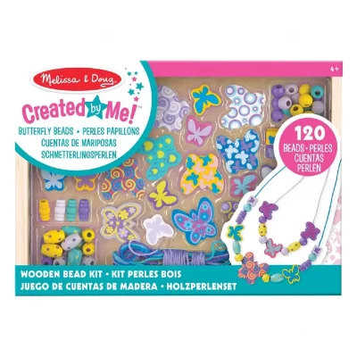 GENERIQUE Kit cr&eacute;atif melissa & doug ensemble de perles en bois amis papillon