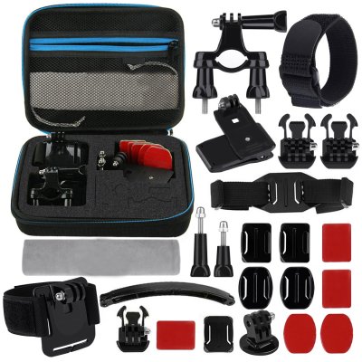 YONIS Kit d'Accessoires GoPro 24 en 1 Cam&eacute;ra Sport Fixation V&eacute;lo Moto Poignet -