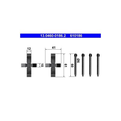 ATE Kit d'accessoires pour plaquette de frein &agrave; disque  13.0460-0186.2