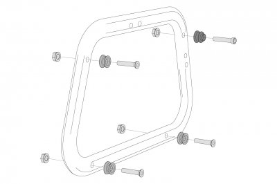 SW MOTECH Kit d&acute;adaptation sur support de valises SW-MOTECH EVO pour valises l