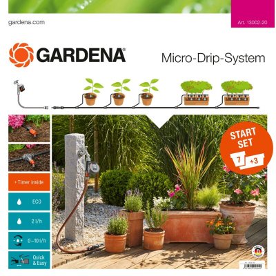 GARDENA Kit d'initiation pour plantes en pots M avec programmateur  