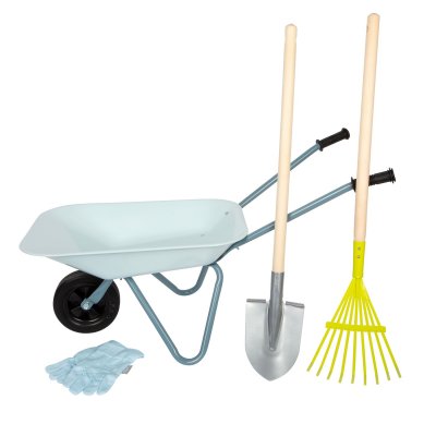 SMALL FOOT COMPANY Kit d'outils de jardinage avec brouette