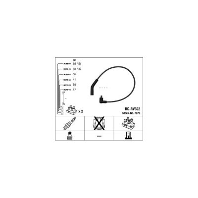 NGK Kit de c&acirc;bles dallumage RC-RV322 
