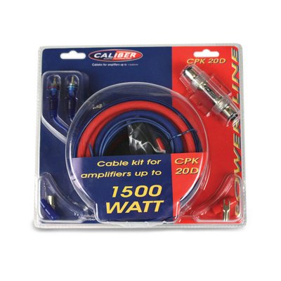 CALIBER Kit de c&acirc;bles pour amplificateurs jusqu':&agrave; 1500W (CCA)