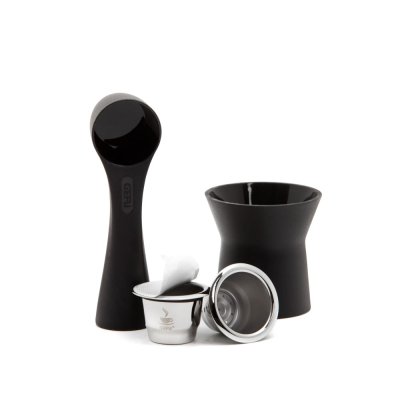 GEFU Kit de capsules &agrave; caf&eacute;, 8 pi&egrave;ces en acier inoxydable argent