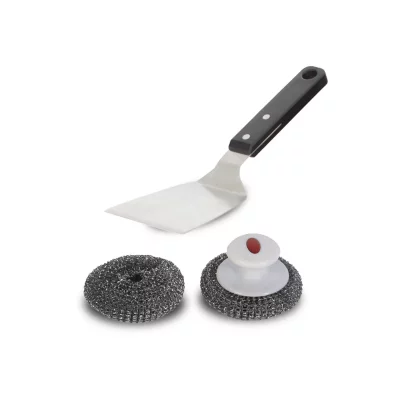 LE MARQUIER Kit de nettoyage pour plancha  (1 spatule + Boules inox)