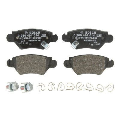 BOSCH Kit de plaquettes de frein, frein &agrave; disque  0 986 494 014
