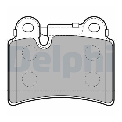 DELPHI Kit de plaquettes de frein, frein a disque  LP2061