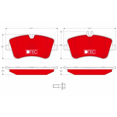 TRW Kit de plaquettes de frein frein &agrave; disque DTEC COTEC GDB1413DTE 