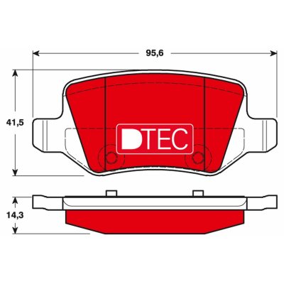 TRW Kit de plaquettes de frein frein &agrave; disque DTEC COTEC GDB1481DTE 
