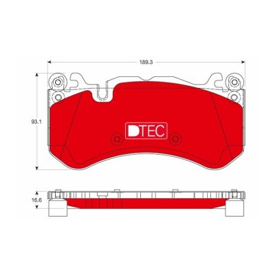 TRW Kit de plaquettes de frein frein &agrave; disque DTEC COTEC GDB1734DTE 