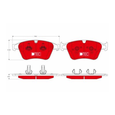 TRW Kit de plaquettes de frein frein &agrave; disque DTEC COTEC GDB1794DTE 