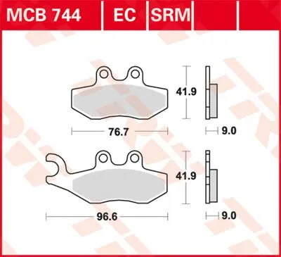 TRW Kit de plaquettes de frein, frein &agrave; disque LUCAS MCB744SRM