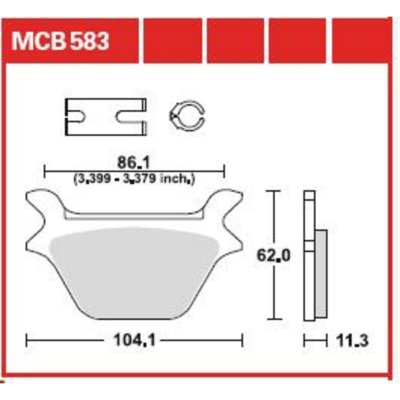 TRW Kit de plaquettes de frein frein &agrave; disque Organic Allround MCB583 