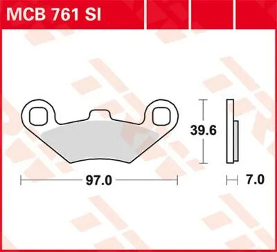 TRW Kit de plaquettes de frein frein &agrave; disque Sinter Offroad MCB761SI 