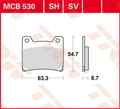TRW Kit de plaquettes de frein frein &agrave; disque Sinter Street MCB530SH 