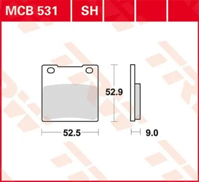 TRW Kit de plaquettes de frein frein &agrave; disque Sinter Street MCB531SH 