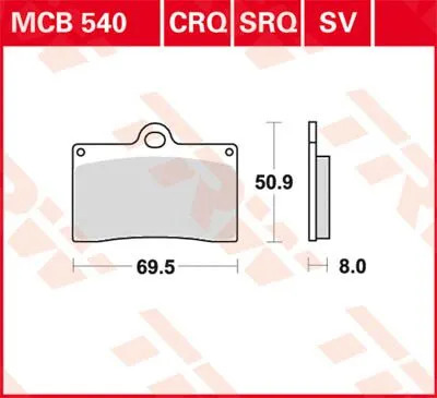 TRW Kit de plaquettes de frein frein &agrave; disque Sinter Street MCB540SV 