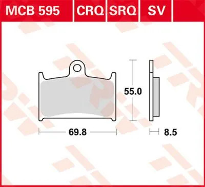 TRW Kit de plaquettes de frein frein &agrave; disque Sinter Street MCB595SV 